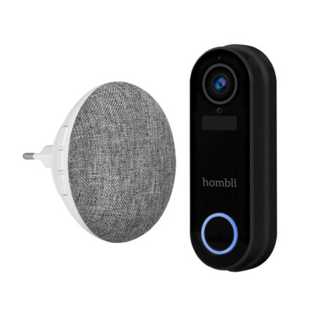 HOMBLI Smart Doorbell Pack Slimme deurbel Zwart | Hombli