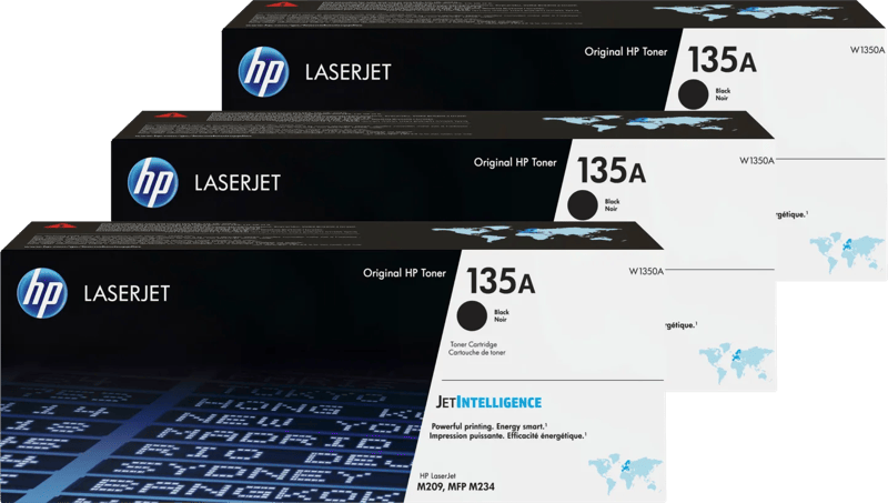 HP 135A LaserJet Toner Zwart (3 stuks)