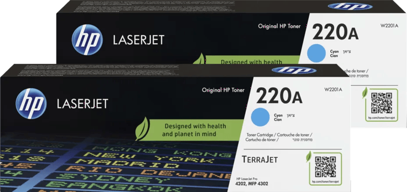 HP 220A LaserJet Toner Cyaan (2 stuks)