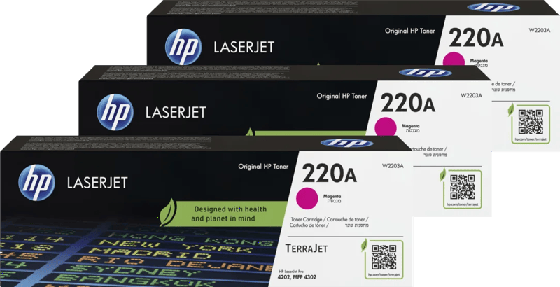 HP 220A LaserJet Toner Magenta (3 stuks)