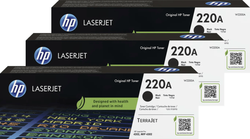 HP 220A LaserJet Toner Zwart (3 stuks)
