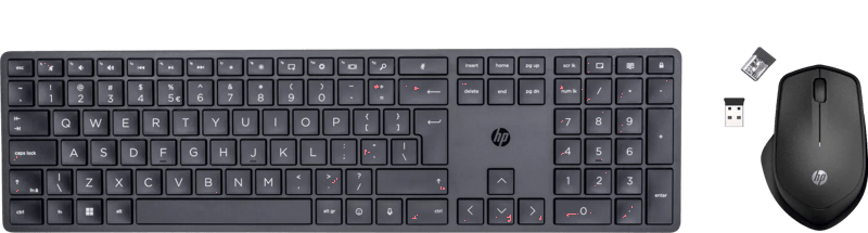 HP 450 Draadloos Toetsenbord Qwerty + HP 280 Silent Draadloze Muis