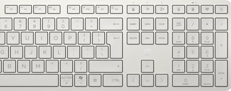 HP 490C Multi-Device Dual-Mode Toetsenbord en Muis Wit QWERTY