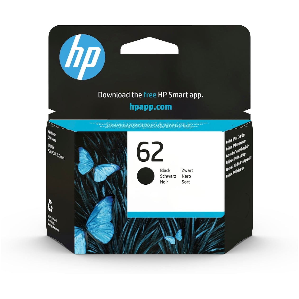 HP 62 Cartridge Inkt Zwart | HP