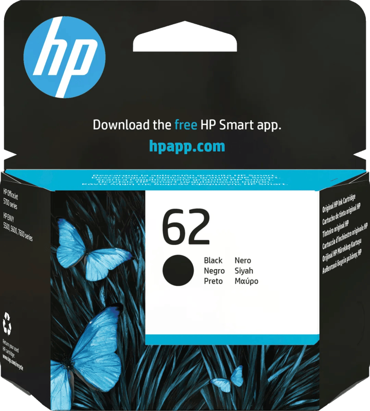 HP 62 Cartridge Zwart