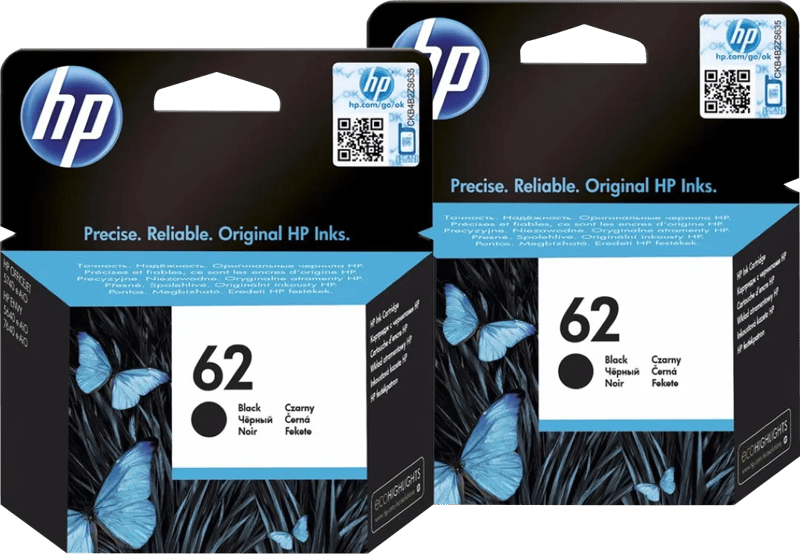 HP 62 Cartridges Zwart Duo Pack