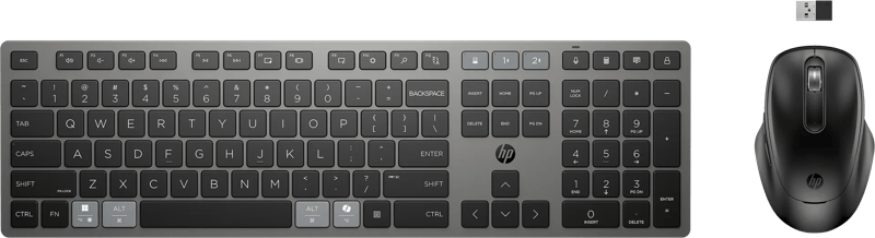 HP 720 Dual-Mode Draadloos Toetsenbord en Muis QWERTY