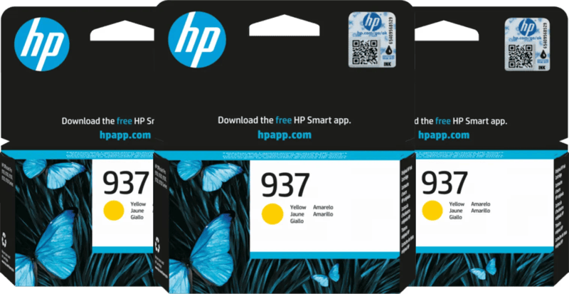 HP 937 Cartridge Geel (3 stuks)