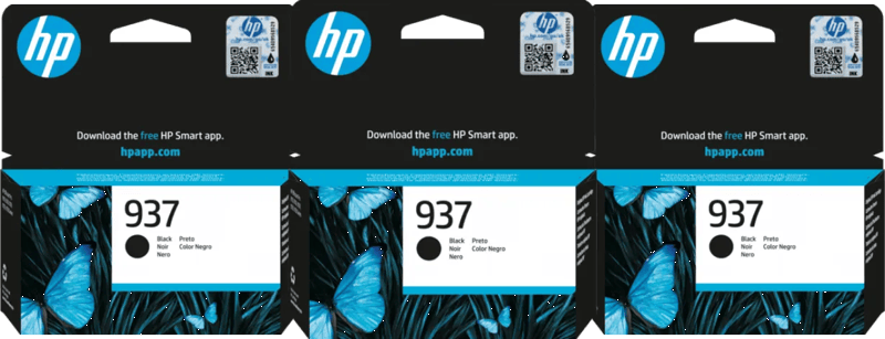 HP 937 Cartridge Zwart Triple Pack
