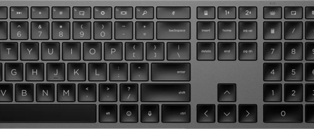 HP 975 Dual-Mode Draadloos Toetsenbord Zwart QWERTY + HP 430 Multi-Device Draadloze Muis