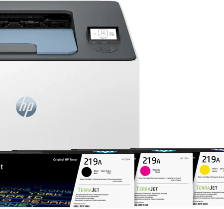 HP Color LaserJet 3202dw + 1 set extra toners