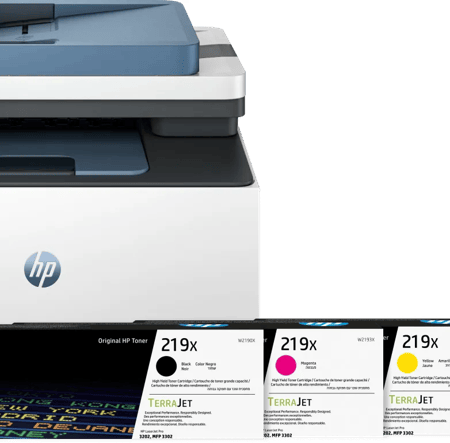 HP Color LaserJet 3302fdw + 1 set extra XL toners
