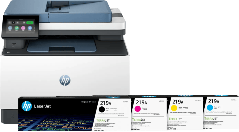 HP Color LaserJet 3302fdw + 1 set extra toners