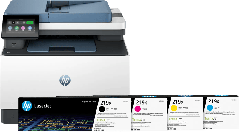 HP Color LaserJet 3302sdw + 1 set extra XL toners