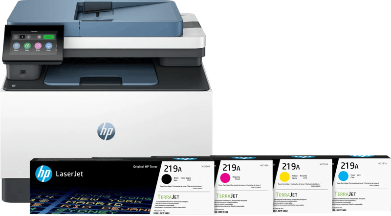 HP Color LaserJet 3302sdw + 1 set extra toners