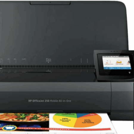 HP OfficeJet 250 Mobile Printer + 1 set extra cartridges