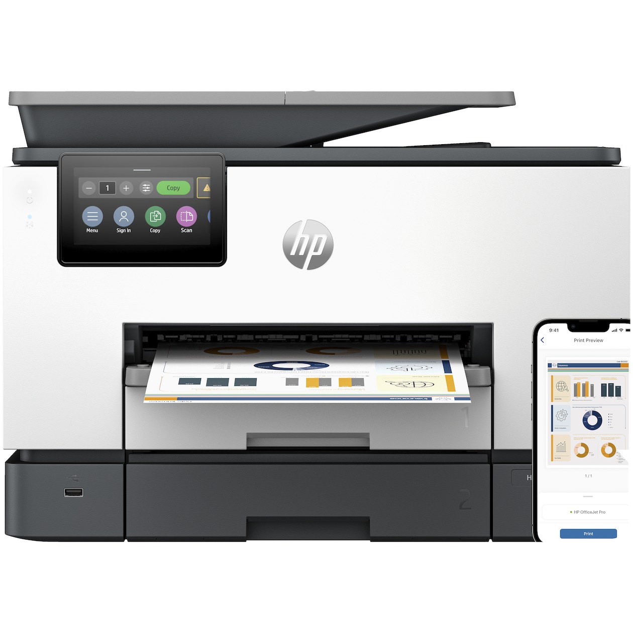 HP OfficeJet Pro 9130b All-in-One Printer All-in-one inkjet printer Grijs | HP
