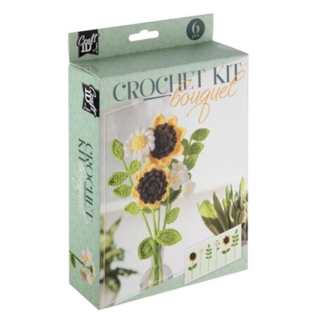 Haakset Bloemen Boeket Geel 16x5