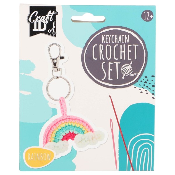 Haakset Sleutelhanger Maken Regenboog 7x1x6 Cm |