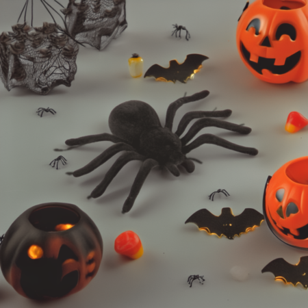 Halloween decoratie spinnen | Out of the blue