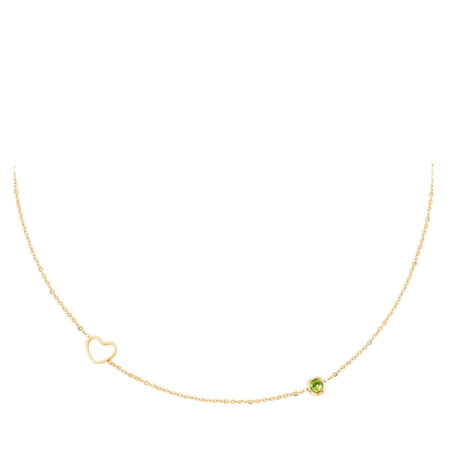 Halsketting Geboortesteen Augustus goud | Fashionize