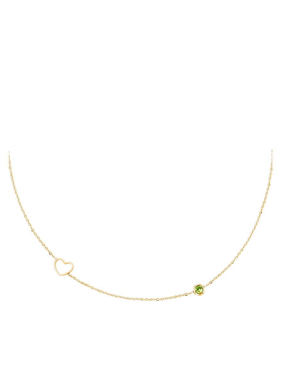 Halsketting Geboortesteen Augustus goud | Fashionize