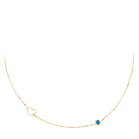 Halsketting Geboortesteen December goud | Fashionize