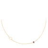 Halsketting Geboortesteen Februari goud | Fashionize