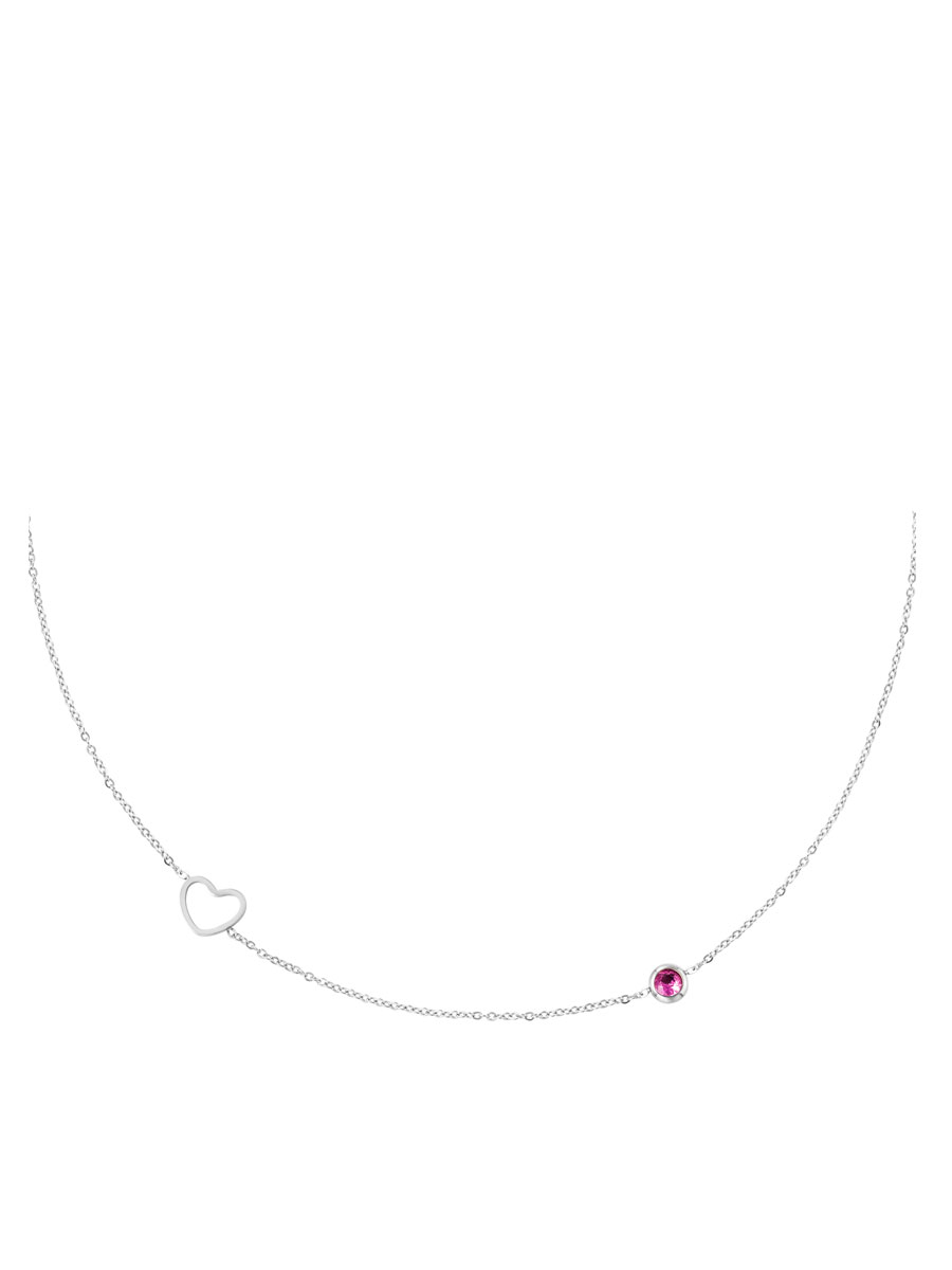 Halsketting Geboortesteen Juli zilver | Fashionize