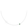 Halsketting Geboortesteen Mei zilver | Fashionize