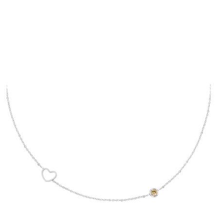 Halsketting Geboortesteen November zilver | Fashionize