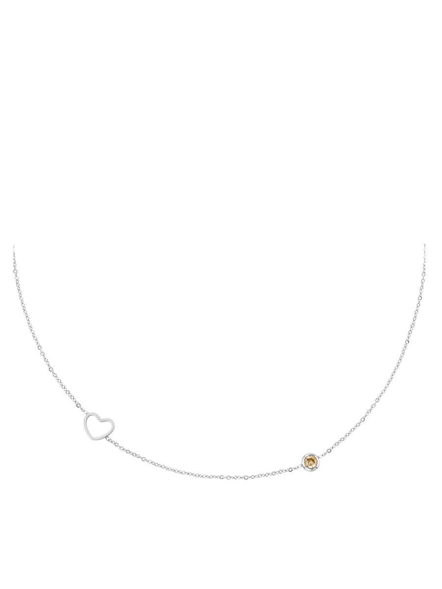 Halsketting Geboortesteen November zilver | Fashionize
