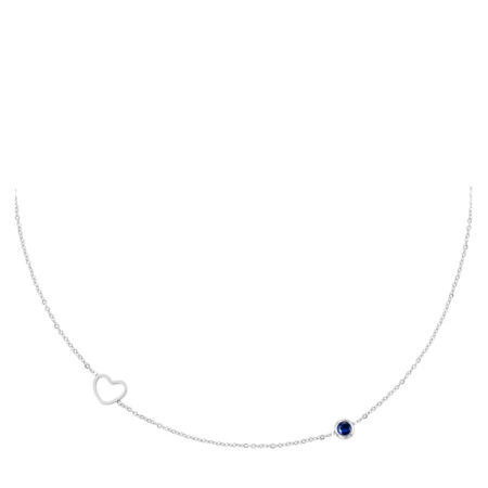 Halsketting Geboortesteen September zilver | Fashionize