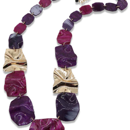 Halsketting Waves Aubergine | Fashionize