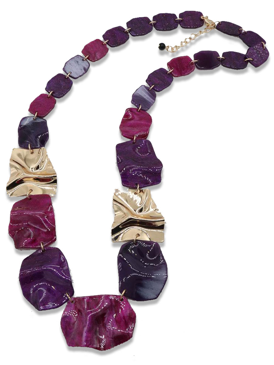 Halsketting Waves Aubergine | Fashionize
