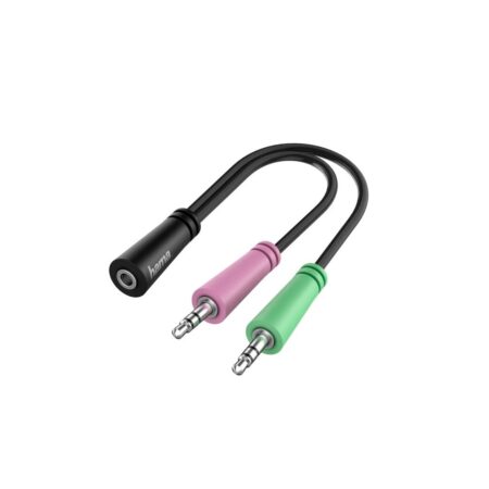 Hama AUDIO ADAPTER 3.5MM JACK - 3 POLIGE 3.5MM JACK HEADSET Wifi adapter Zwart | Hama