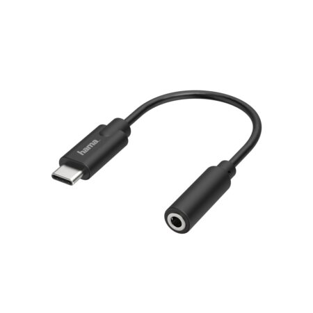 Hama Adapter USB-C naar audio-jack 3.5mm Mini jack kabel Zwart | Hama