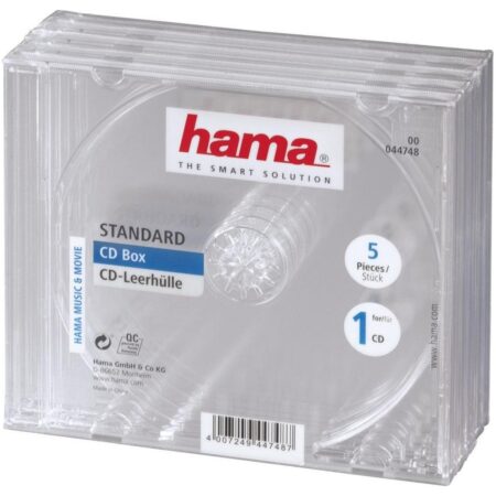 Hama CD doosje 5-pack Audio accessoire Transparant | Hama
