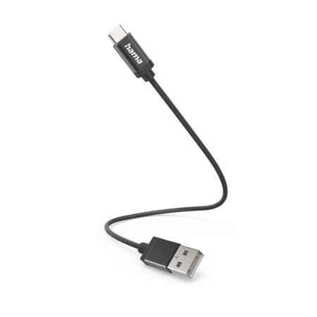 Hama Charging Cable USB-A USB-C 0.2 m Nylon Oplader Zwart | Hama