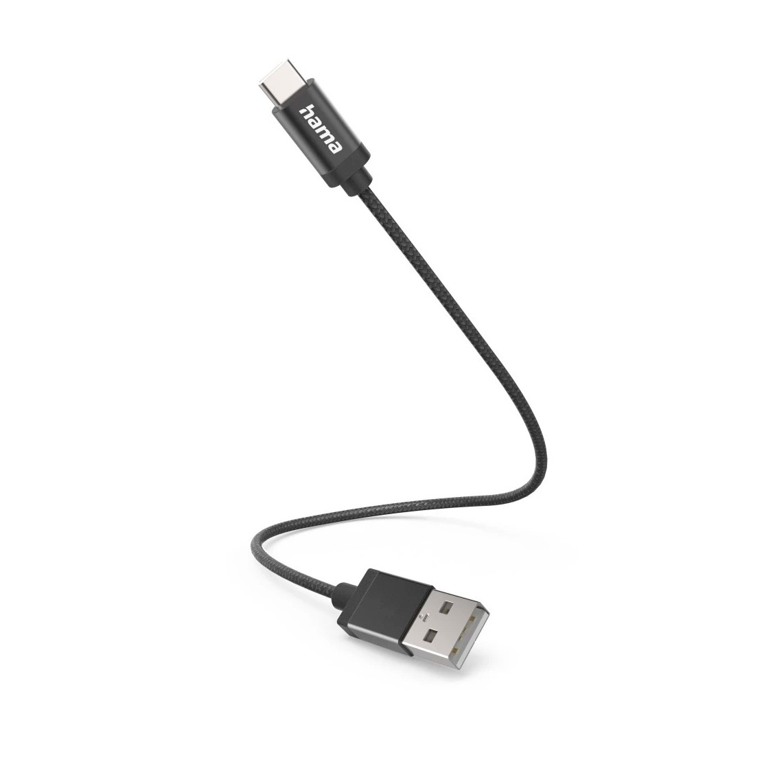 Hama Charging Cable USB-A USB-C 0.2 m Nylon Oplader Zwart | Hama