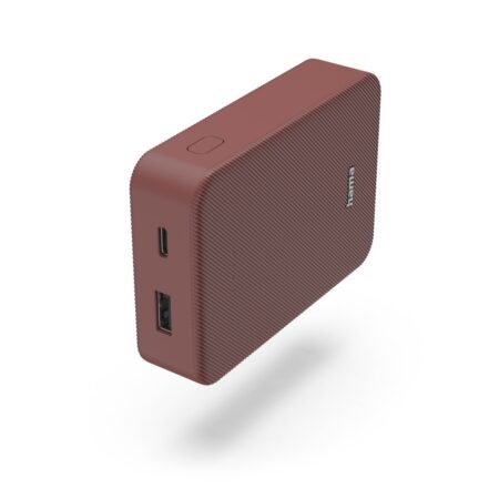 Hama Colour 10 Power Pack 10000 mAh 2 Outputs:USB-C USB-A Powerbank Rood | Hama