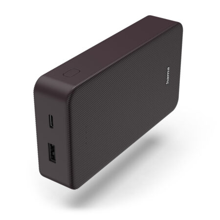 Hama Colour 20 Power Pack 20000 mAh 2 Outputs:USB-C USB-A Powerbank Paars | Hama