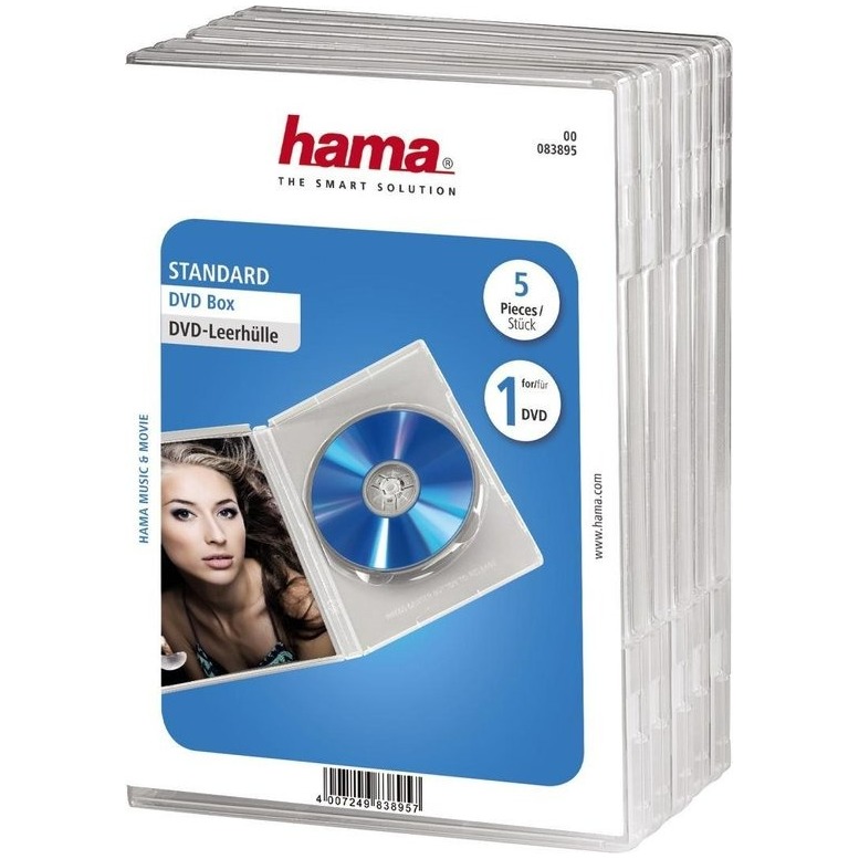 Hama DVD doosje standaard 5-pack TV accessoire Transparant | Hama