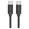 Hama Fabric USB-C - USB-C 100W 3 m nylon Oplader Zwart | Hama