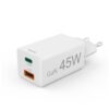 Hama Fast Charger 1x USB-C PD 1x USB-A QC Mini-Charger 45 W Oplader Wit | Hama