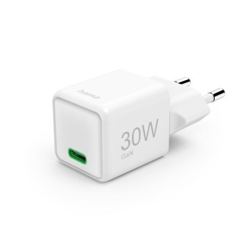 Hama Fast Charger USB-C PD/QC/GaN Super-Mini Charger 30 W Oplader Wit | Hama