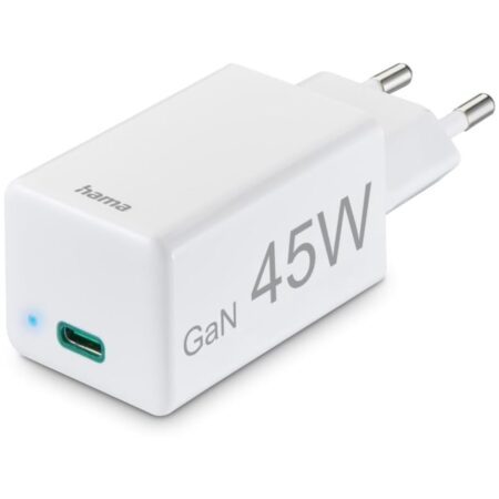 Hama Fast Charger USB-C PD/QC/GaN Super-Mini Charger 45 W Oplader Wit | Hama