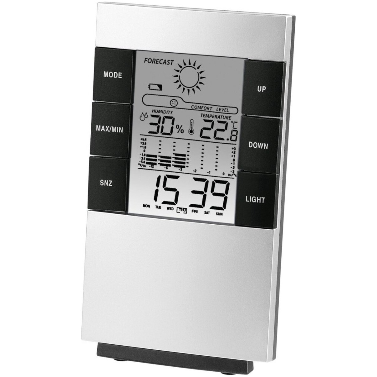 Hama LCD- thermo-/hygrometer TH-200 Weerstation Zilver | Hama