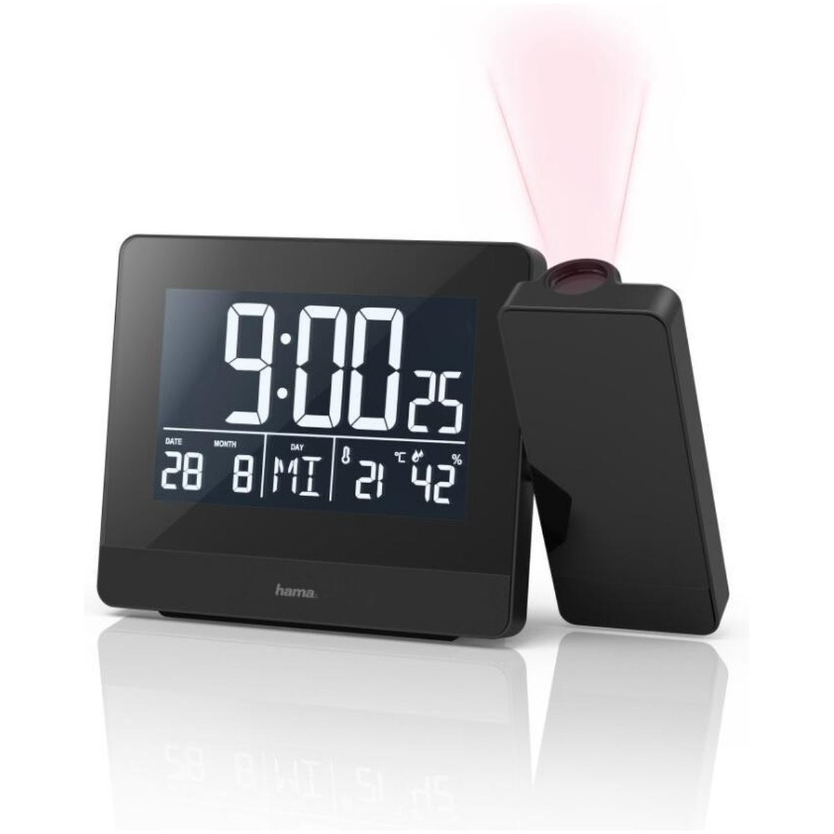 Hama Projectiewekker Plus Charge Wekker radio Zwart | Hama