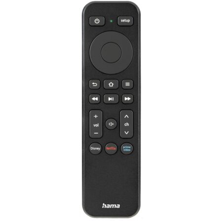 Hama Remote Control for TV + Netflix Prime Video Disney+ Buttons Programmable Afstandsbediening Zwart | Hama